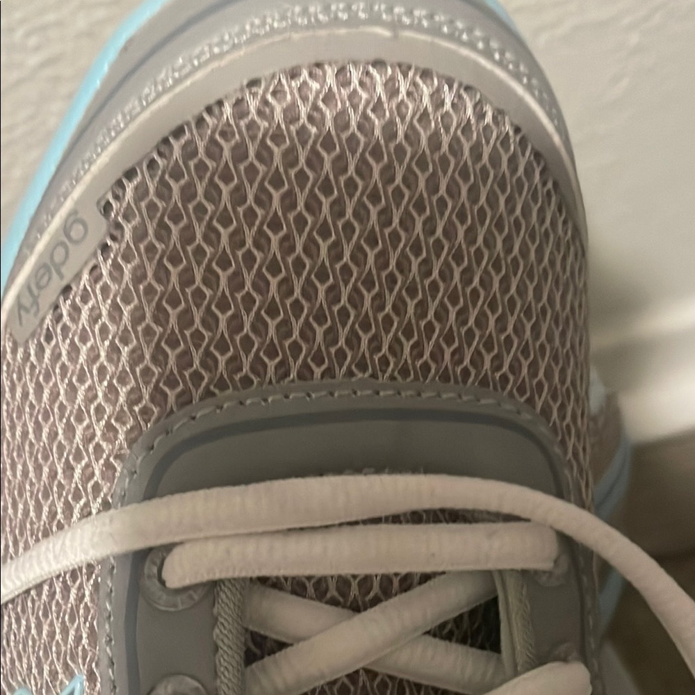 Blue and Gray Athletic Shoes with Cushioned Support - Picture 6 of 7